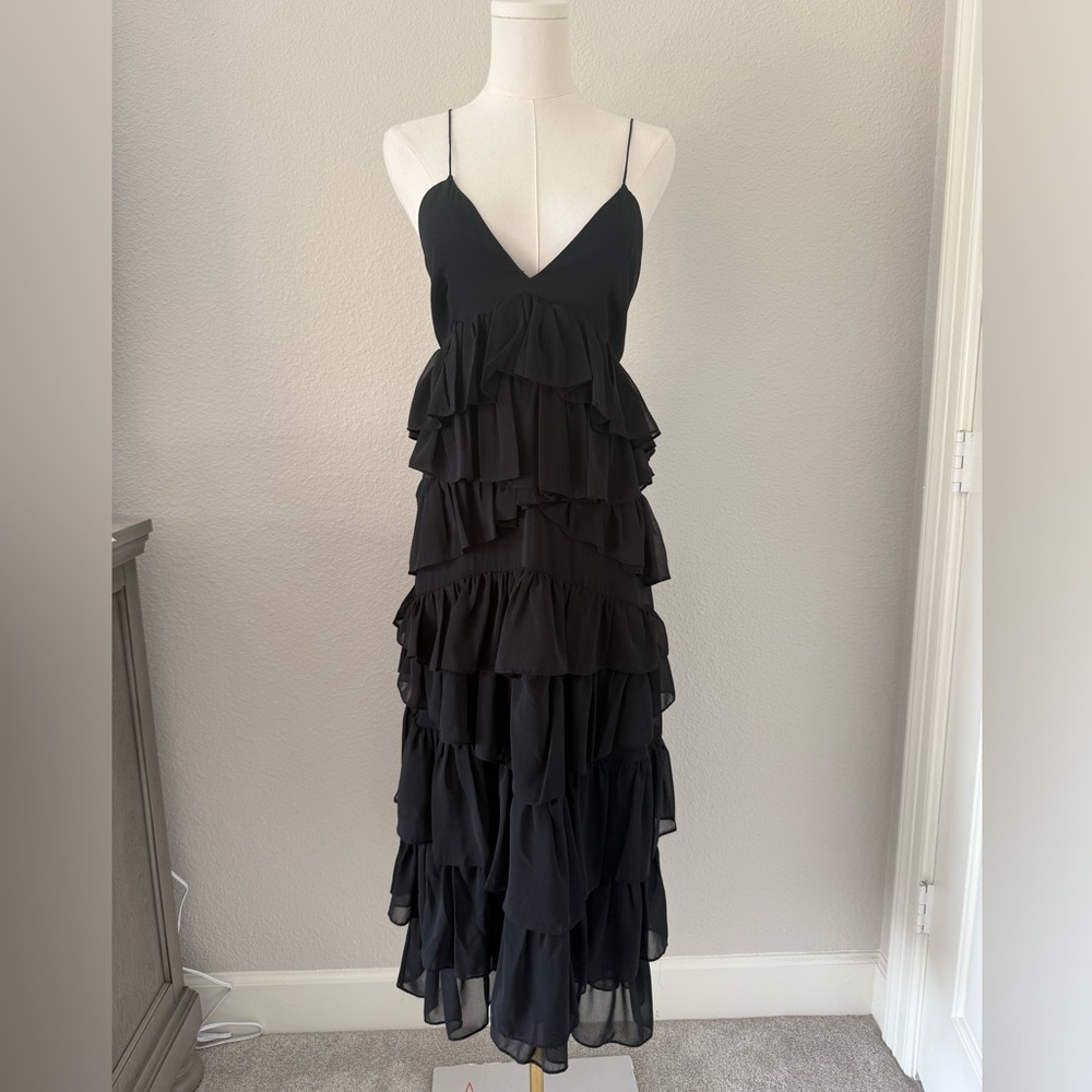 ZARA - Black Midi Dress - BRAND NEW WITH TAGS - Size XS